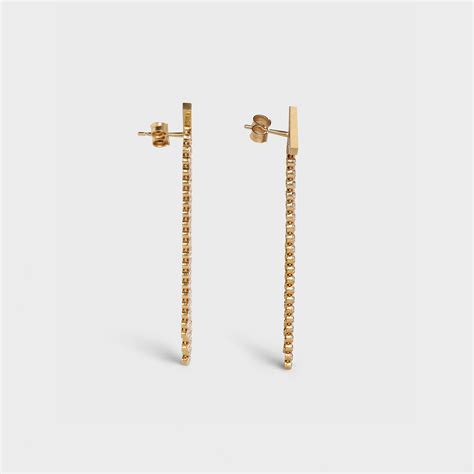 celine edwige earrings twist|Edwige earrings in brass with gold finish and crystals .